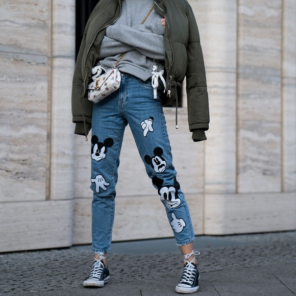 Mickey Mouse Disney High Waist Jeans - Picture 2 of 8